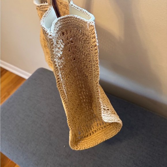 Tory Burch Tan Woven Tote Bag - Picture 7 of 11